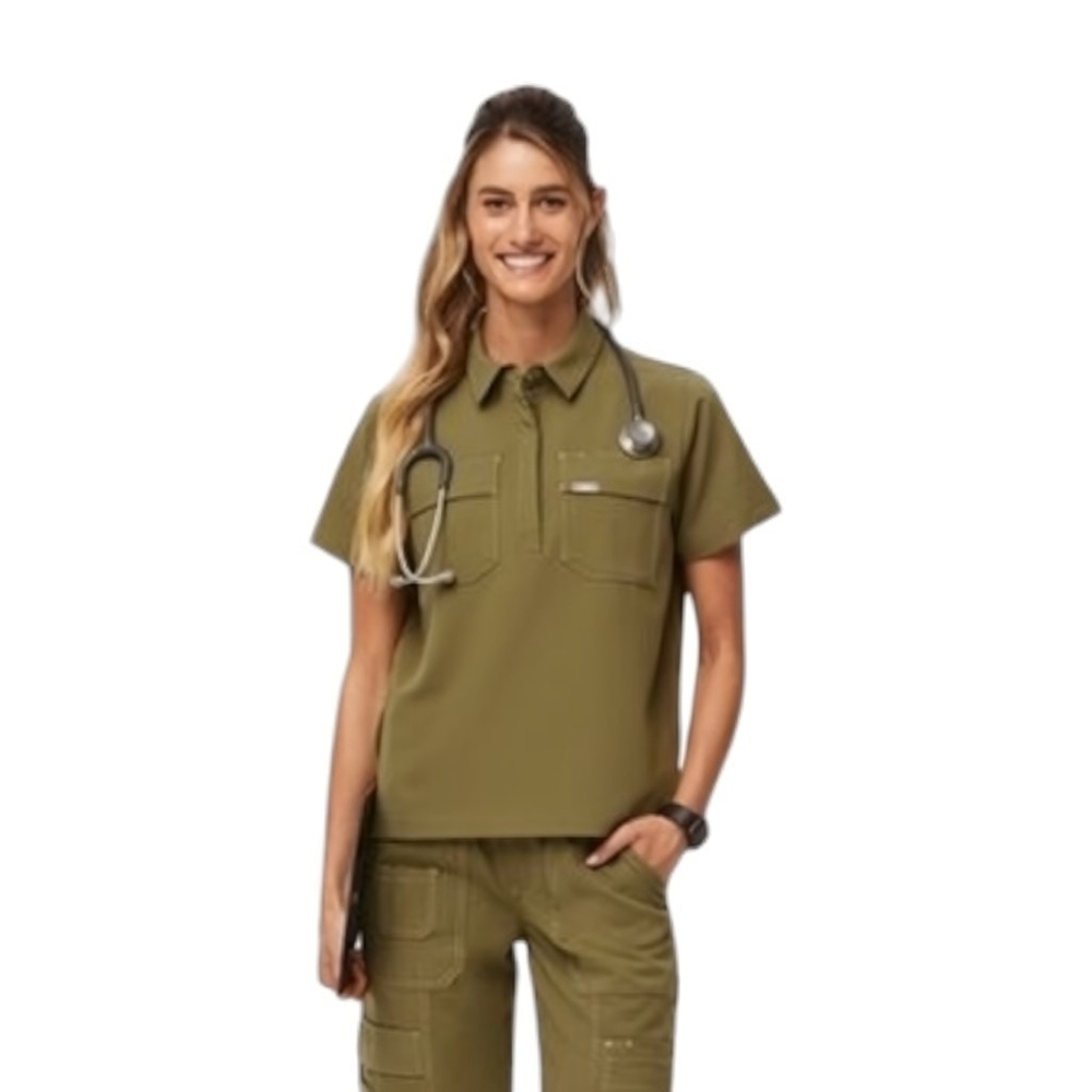 Figs Martini Olive Saiya Classic Cargo Top